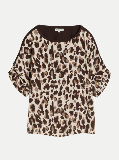 Tom Tailor Casual T-Shirt mit Leo-Muster bei Robert Ley