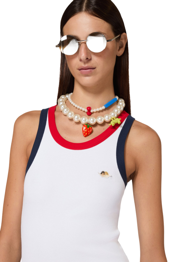 Fiorucci Kontrast Midikleid Angel Patch bei Robert Ley