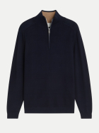 Tom Tailor Casual Troyer-Strickpullover 10668-sky captain blue bei Robert Ley
