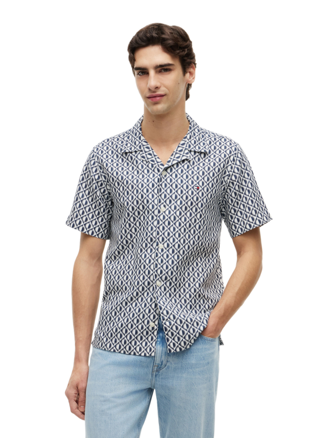 Tommy Hilfiger Kurzarm-Hemd aus Leinen-Mix bei Robert Ley