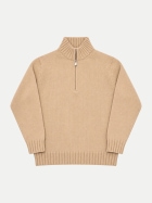 Filippo De Laurentiis Pullover mit Troyer-Kragen 061-beige bei Robert Ley