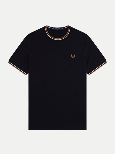 Fred Perry T-Shirt mit Doppelstreifen bei Robert Ley