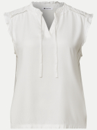 Street One Volant Top mit Crochet-Details 10108-off white bei Robert Ley
