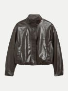 s.Oliver RED LABEL Blouson in Leder-Optik 8944-BROWN bei Robert Ley