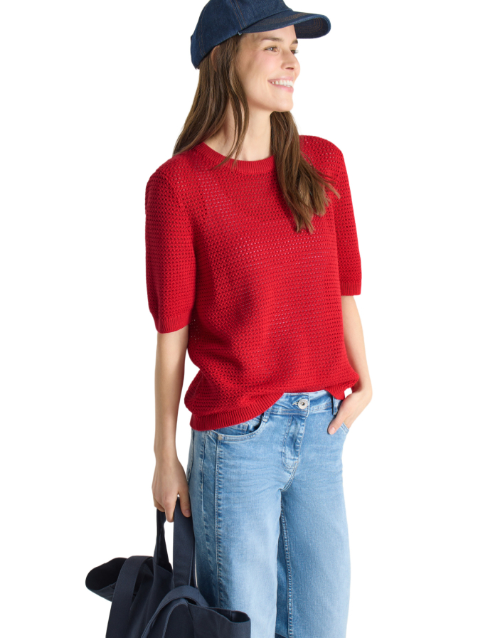 CECIL Strukturierter Kurzarm-Pullover bei Robert Ley