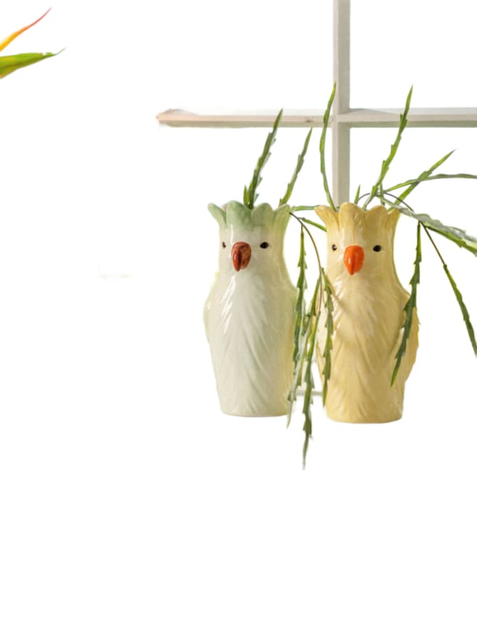 G.WURM Vase Papagei 13x25x13 bei Robert Ley