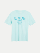 s.Oliver RED LABEL T-Shirt mit El Pulpo Artwork 64D2-BLUE GREEN bei Robert Ley