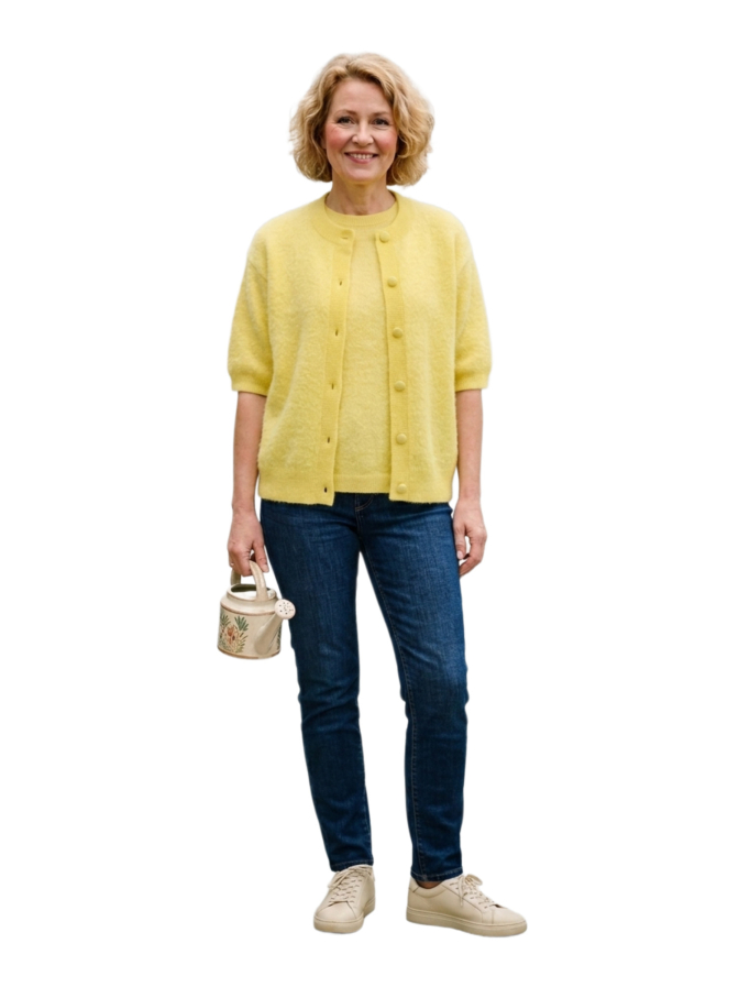 Herzen's Strickjacke 1/2 Arm mit Kaschmiranteil bei Robert Ley