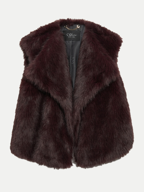 s.Oliver BLACK LABEL Weste aus Webpelz bei Robert Ley