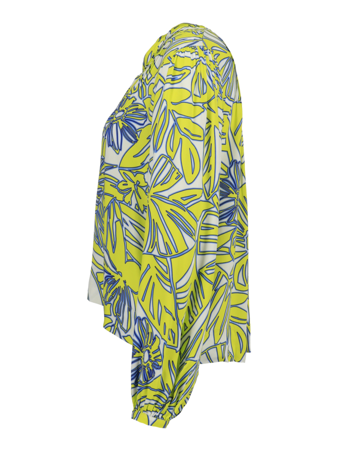 Emily Van Den Bergh Bluse Flower Print Lime bei Robert Ley