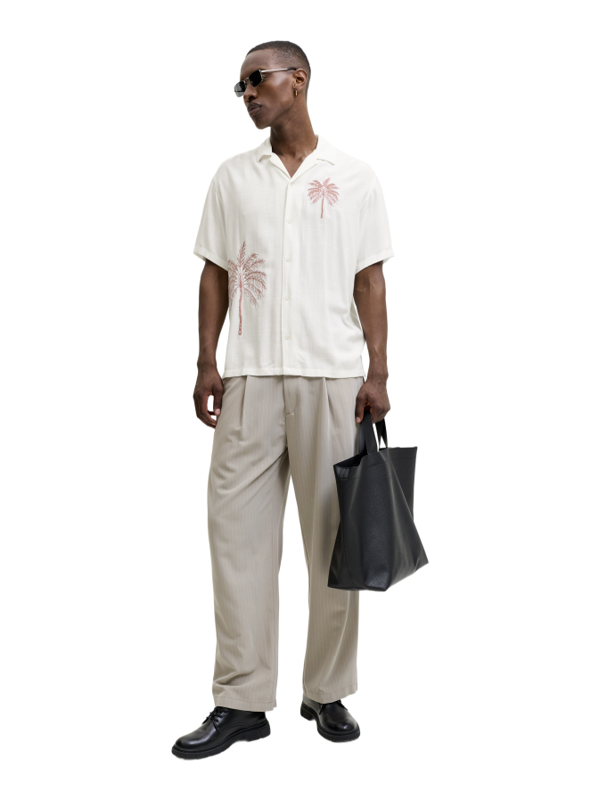 Jack & Jones Kurzarmhemd mit Palmenstickerei bei Robert Ley