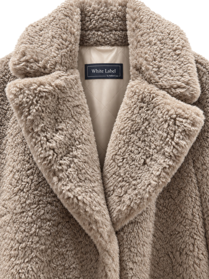 White Label Kunstfellmantel in Teddy-Optik bei Robert Ley