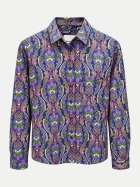 Insieme Hemdbluse mit Paisley-Muster 082/6004 lila-blau Paisley bei Robert Ley