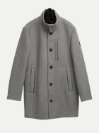 Tom Tailor Casual Mantel mit abnehmbarer Innenjacke 30507-light stone grey wool twill bei Robert Ley