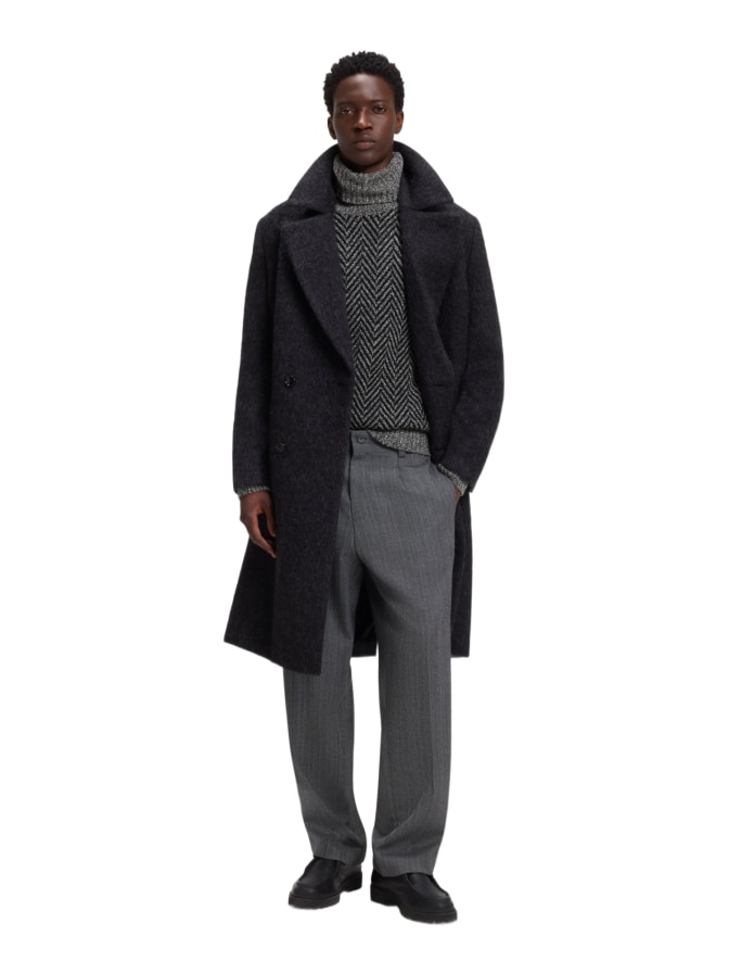 HUGO Rollkragenpullover mit Fischgrätmuster Sherborne bei Robert Ley
