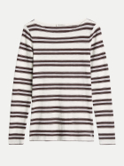 Marc O'Polo Langarmshirt Gestreift mit U-Bootausschnitt 2446-Medium Beige_Multi_03 bei Robert Ley