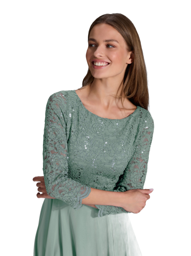 Swing Kleid aus Spitze und Chiffo bei Robert Ley
