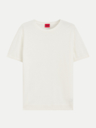 HUGO Kurzarm-Pullover Sessinak 127-Open White bei Robert Ley