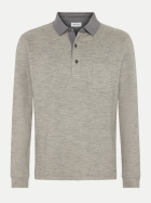 Pierre Cardin Pullover mit Polo-Kragen 1117-Oyster Gray bei Robert Ley