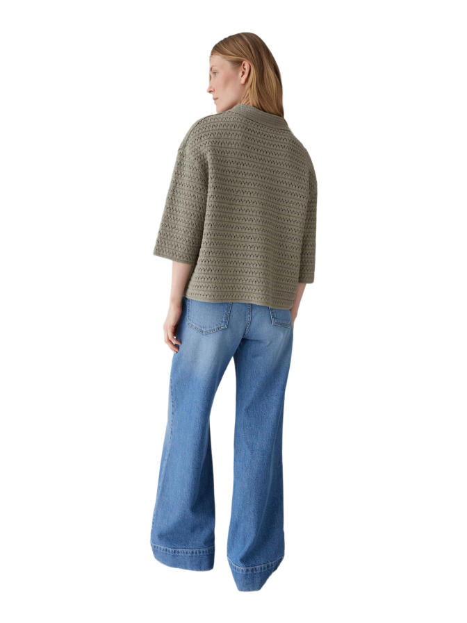 Opus Kurzarmpullover Garakino mit Lochmuster bei Robert Ley