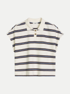 Marc O'Polo DENIM Poloshirt Gestreift 1257-Offwhite_Multi_01 bei Robert Ley