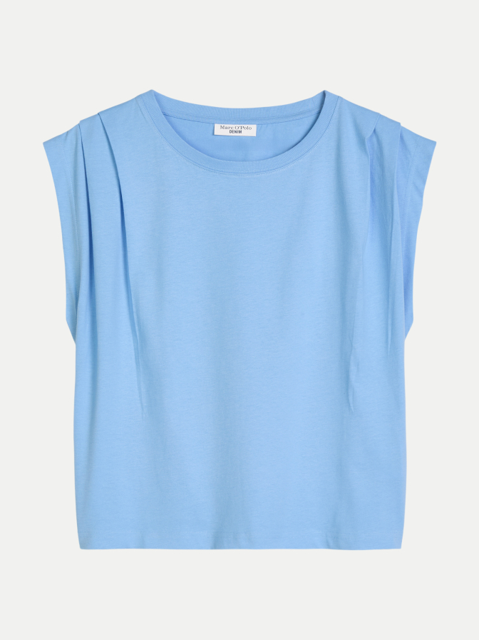 Marc O'Polo DENIM T-Shirt mit Faltendetails am Arm bei Robert Ley