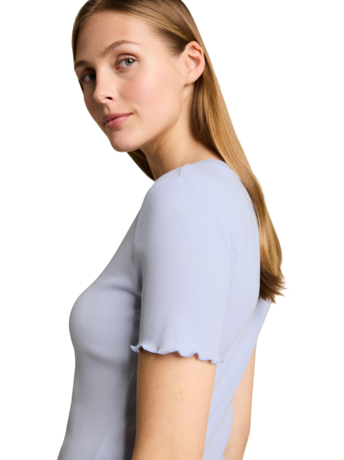 Tom Tailor Denim T-Shirt mit gewellten Saumkanten bei Robert Ley