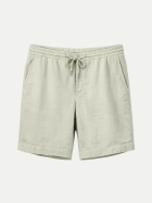 Alberto Tapered-Fit Leinenshorts House-K 605-light green bei Robert Ley