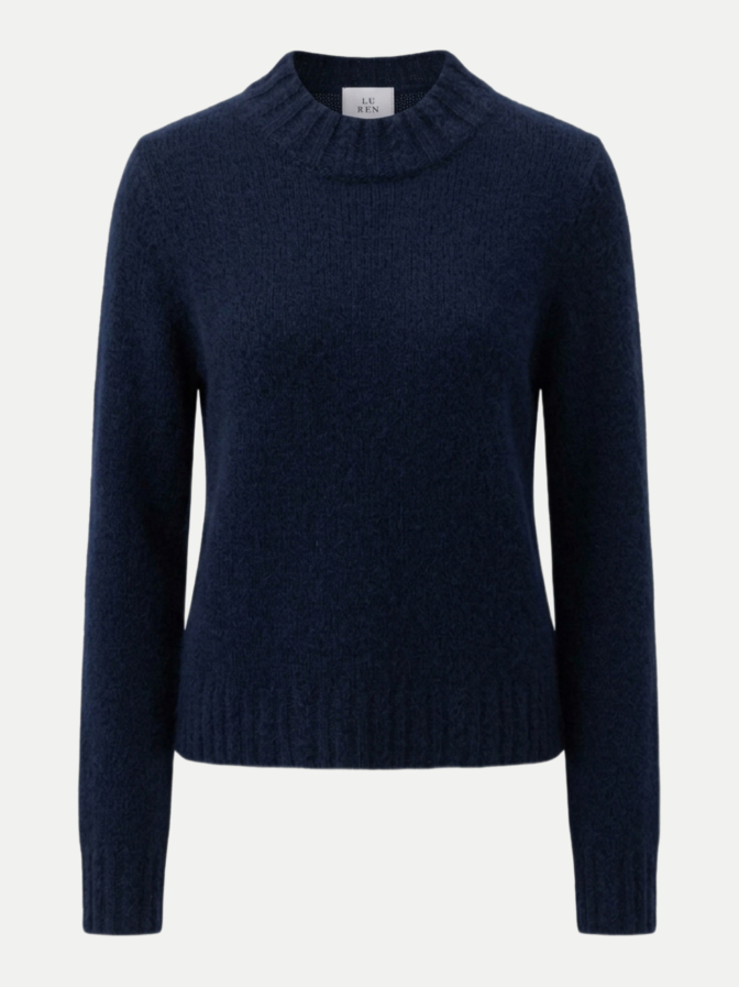 LU REN Kaschmir-Grobstrick-Pullover Loras mit Seidenanteil bei Robert Ley