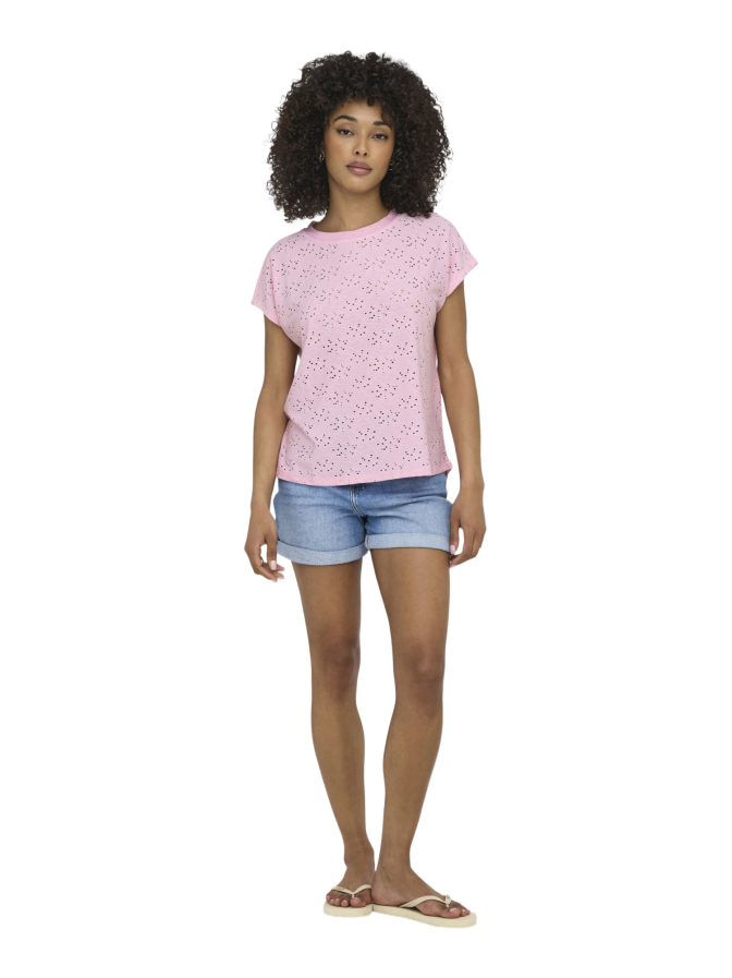 Only T-Shirt Onlsmilla mit Lochstickerei bei Robert Ley