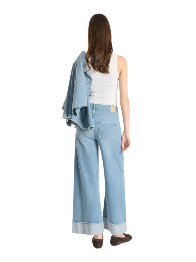 Raffaello Rossi Wide-Leg Jeans Sventy Turn Up bei Robert Ley