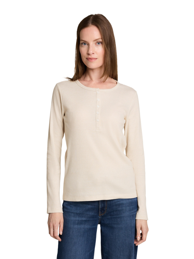 Tom Tailor Casual Langarmshirt mit Henley-Kragen bei Robert Ley
