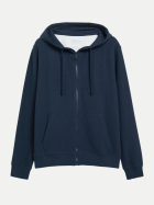 s.Oliver RED LABEL Kapuzensweatjacke aus Waffelpiqué 5978-BLUE bei Robert Ley
