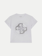 Guess T-Shirt mit Strass-Logo g011-pure white bei Robert Ley