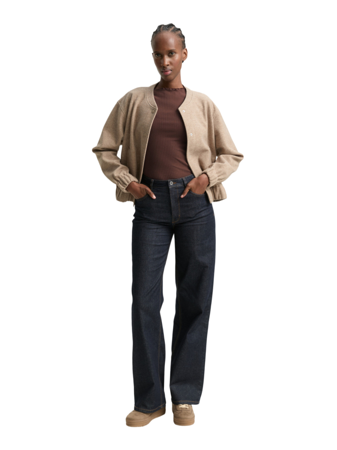 Tom Tailor Denim Ripp Langarmshirt mit Stehkragen bei Robert Ley