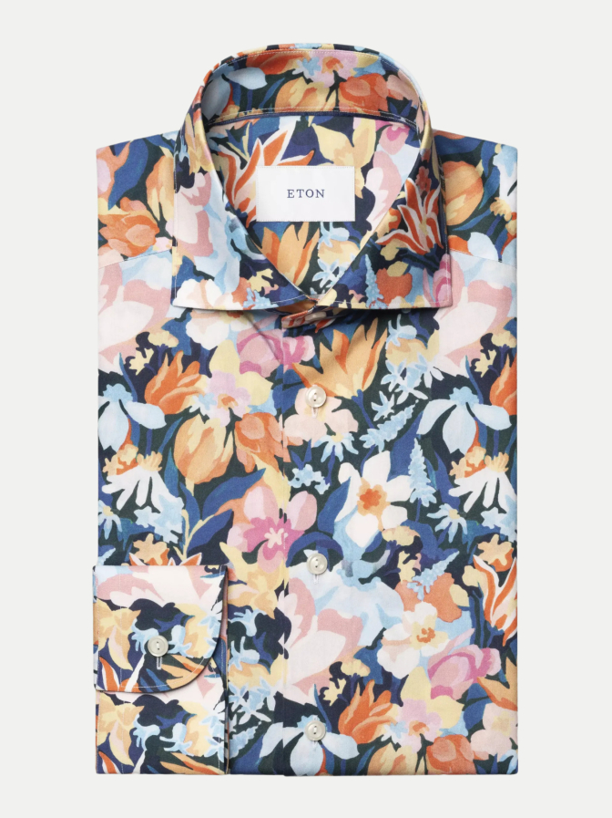 Eton Contemporary-Fit Hemd im Floralmuster bei Robert Ley