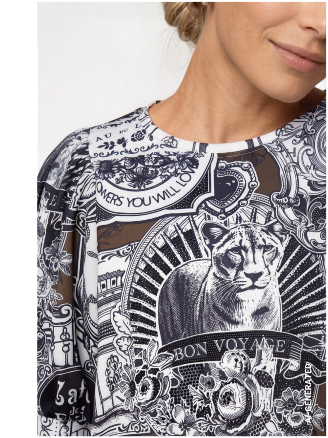 Monari Sweatshirt mit Emblem-Muster bei Robert Ley