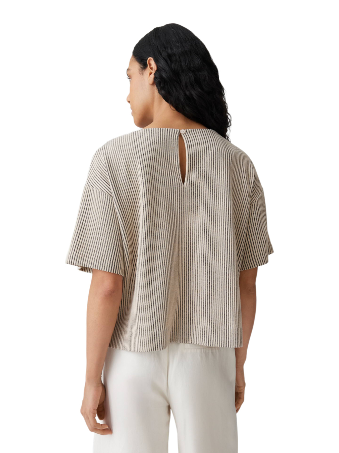 OPUS Kurzarmsweatshirt Gauster mit dreidimensionaler Textur bei Robert Ley