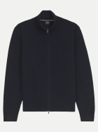 BOSS Black Strickjacke mit diagonaler Struktur 404-Dark Blue bei Robert Ley