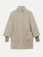 s.Oliver BLACK LABEL Mantel mit Fischgrätmuster und Stehkragen 80Q1-BROWN bei Robert Ley