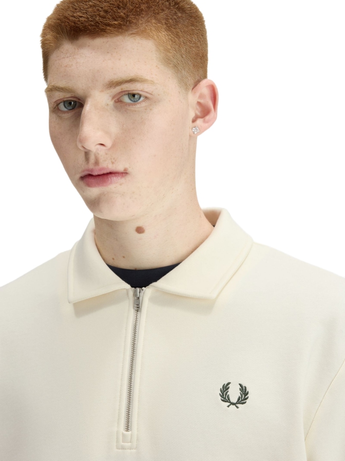 FRED PERRY Sweatshirt mit Zip und Shirtkragen bei Robert Ley