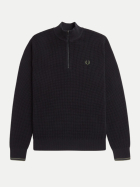 Fred Perry Troyer mit Waffel-Struktur 102-black bei Robert Ley