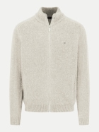 Fynch-Hatton Strickjacke mit Stehkragen aus Woll-Mix 829-snow white bei Robert Ley