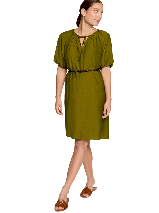 Zero Kurzarm Kleid mit V-Ausschnitt bei Robert Ley