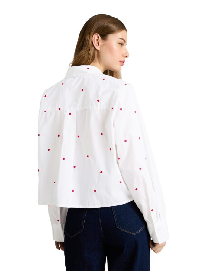 Tom Tailor Denim Hemdbluse mit Herz-Muster bei Robert Ley