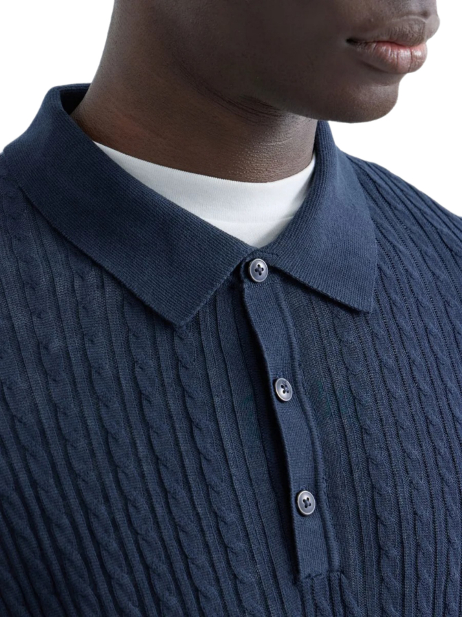 Replay Strick-Polo mit Zopfmuster bei Robert Ley