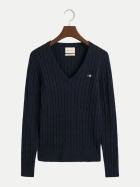 GANT Pullover mit Zopfstrick 433-EVENING BLUE bei Robert Ley