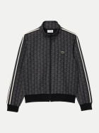 Lacoste Sweatjacke mit Monogram-Muster 4pc-black/graphite bei Robert Ley