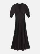 Rixo Satinkleid Annina black bei Robert Ley