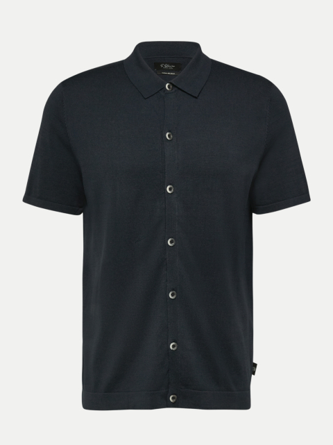 s.Oliver BLACK LABEL Kurzarmhemd aus Seiden-Mix bei Robert Ley